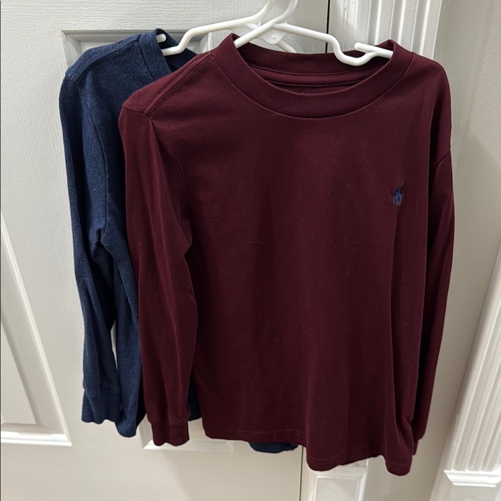 Polo by Ralph Lauren Red and Blue Long Sleeve Tees
